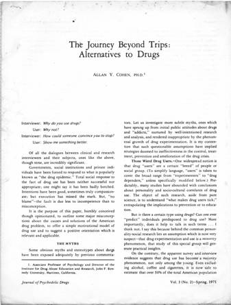 The Journey Beyond Trips: Alternative to Drugs